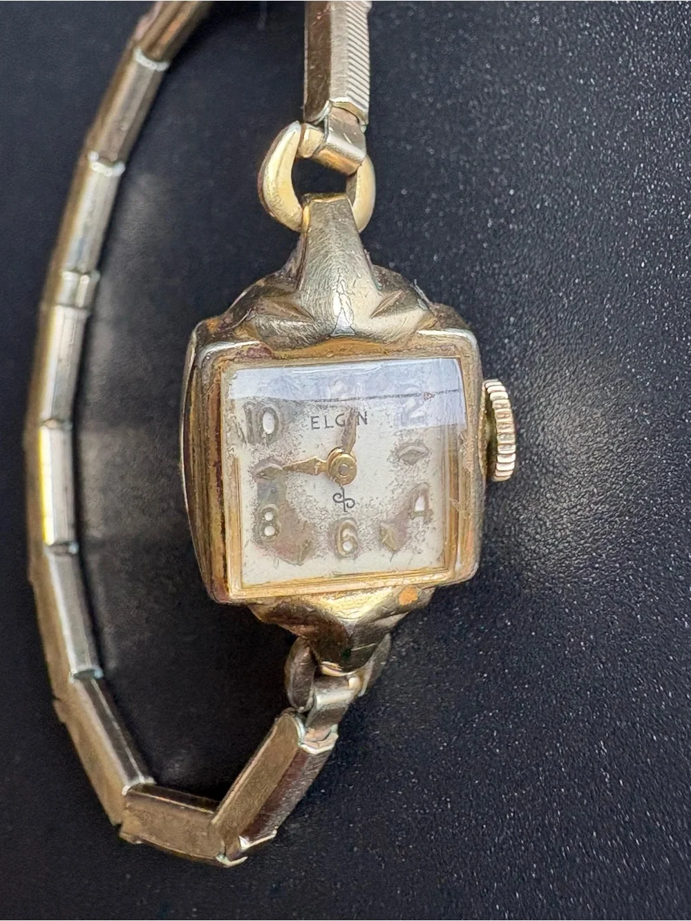 Elgin Women’s Vintage Dainty Gold Plated Vintage Bracelet Watch -